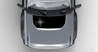 Stealth Black Compass Rose Hood Overlay (Printed Series) - 2021+ Bronco - Speedlogix