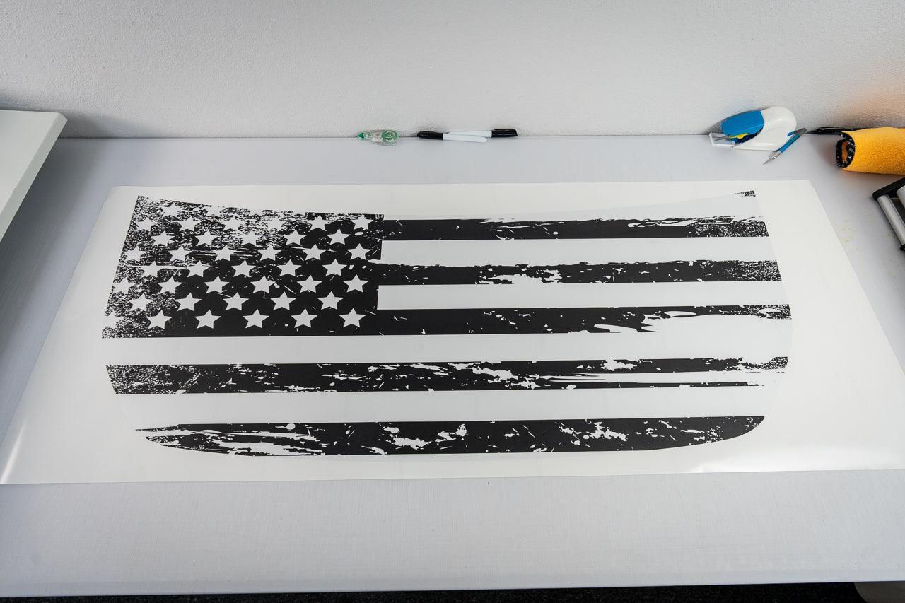Stealth Clear American Flag Hood Overlay - 2021+ Bronco - Speedlogix