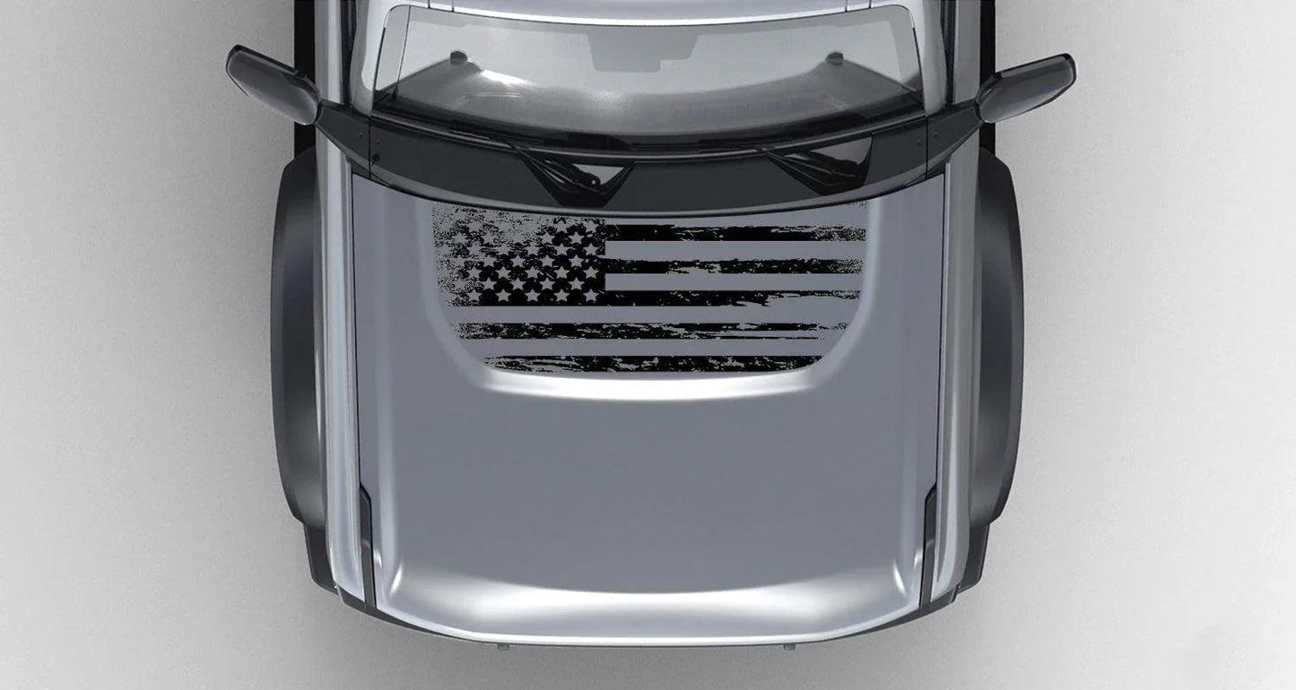 Stealth Clear American Flag Hood Overlay - 2021+ Bronco - Speedlogix
