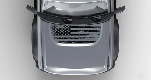 Stealth Clear American Flag Hood Overlay - 2021+ Bronco - Speedlogix
