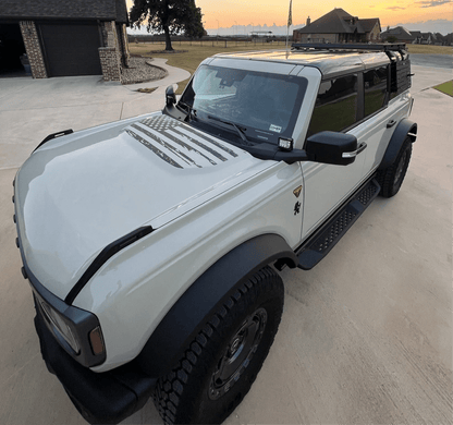 Stealth Clear American Flag Hood Overlay - 2021+ Bronco - Speedlogix