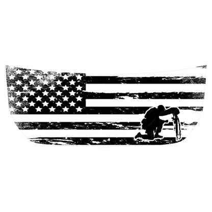 Stealth Clear American Flag Hood Overlay - 2021+ Bronco - Speedlogix