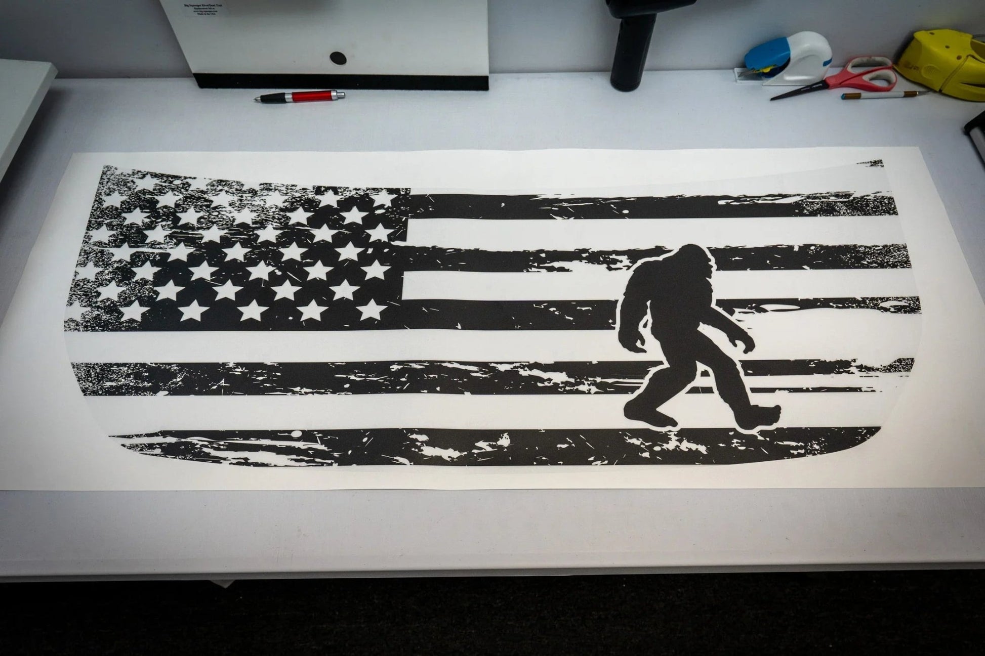 Stealth Clear American Flag Hood Overlay - 2021+ Bronco - Speedlogix