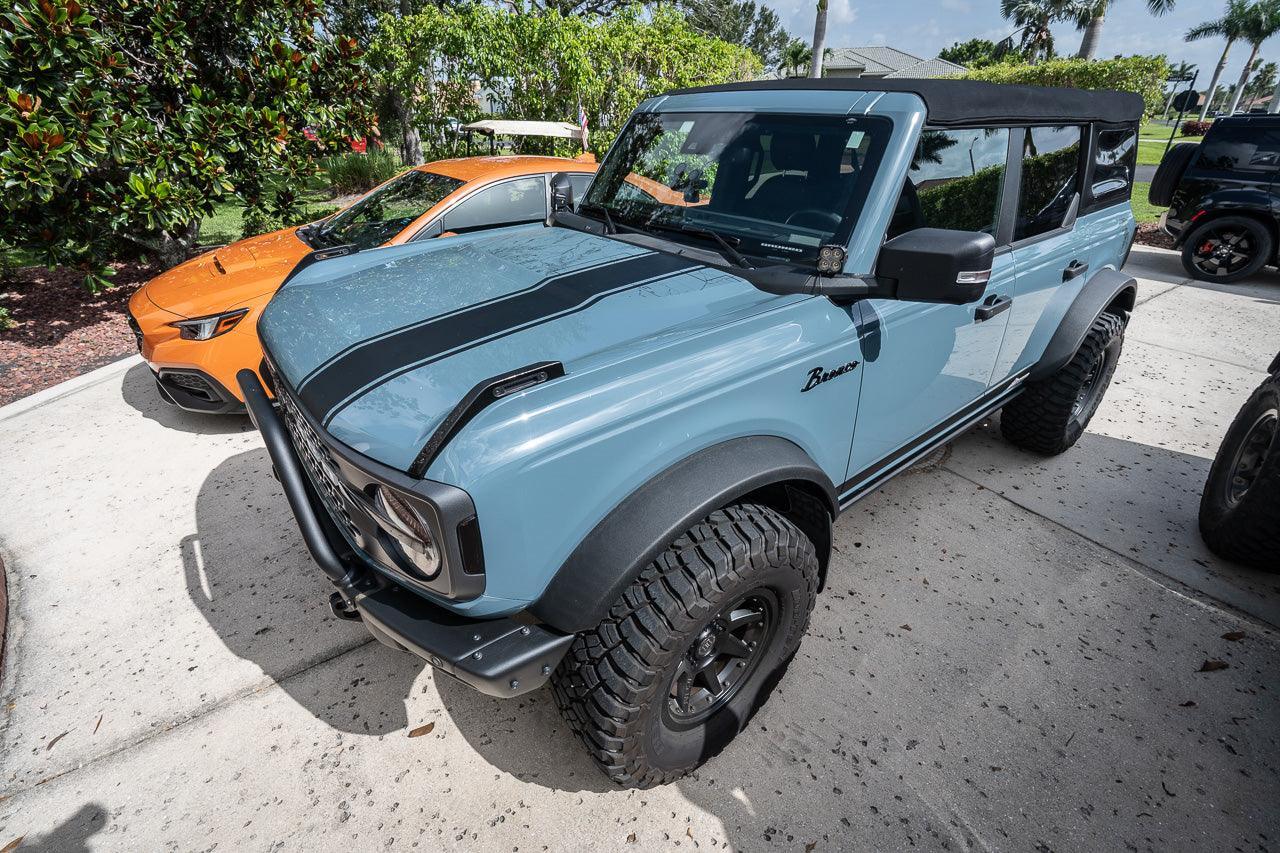 Stealth Clear Badlands Topographic Map Hood Overlay - 2021+ Bronco - Speedlogix