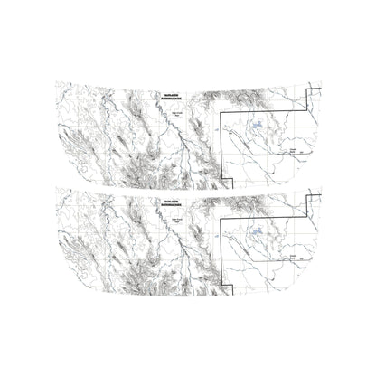 Stealth Clear Badlands Topographic Map Hood Overlay - 2021+ Bronco - Speedlogix