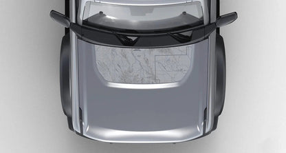 Stealth Clear Badlands Topographic Map Hood Overlay - 2021+ Bronco - Speedlogix