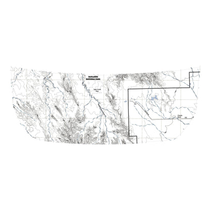 Stealth Clear Badlands Topographic Map Hood Overlay - 2021+ Bronco - Speedlogix