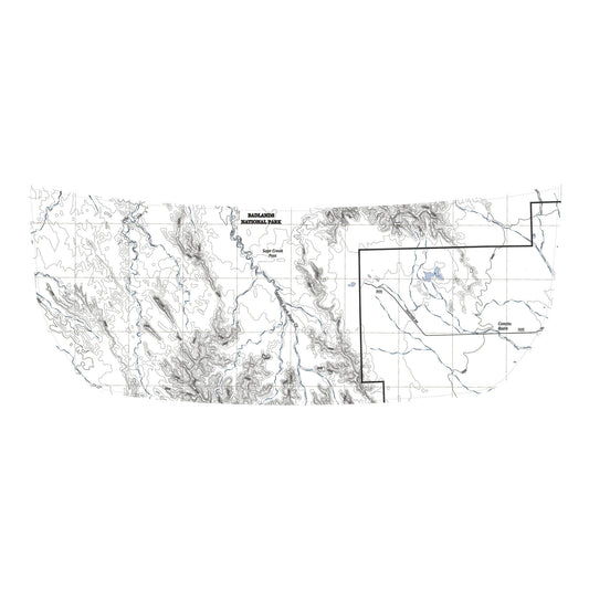 Stealth Clear Badlands Topographic Map Hood Overlay - 2021+ Bronco - Speedlogix