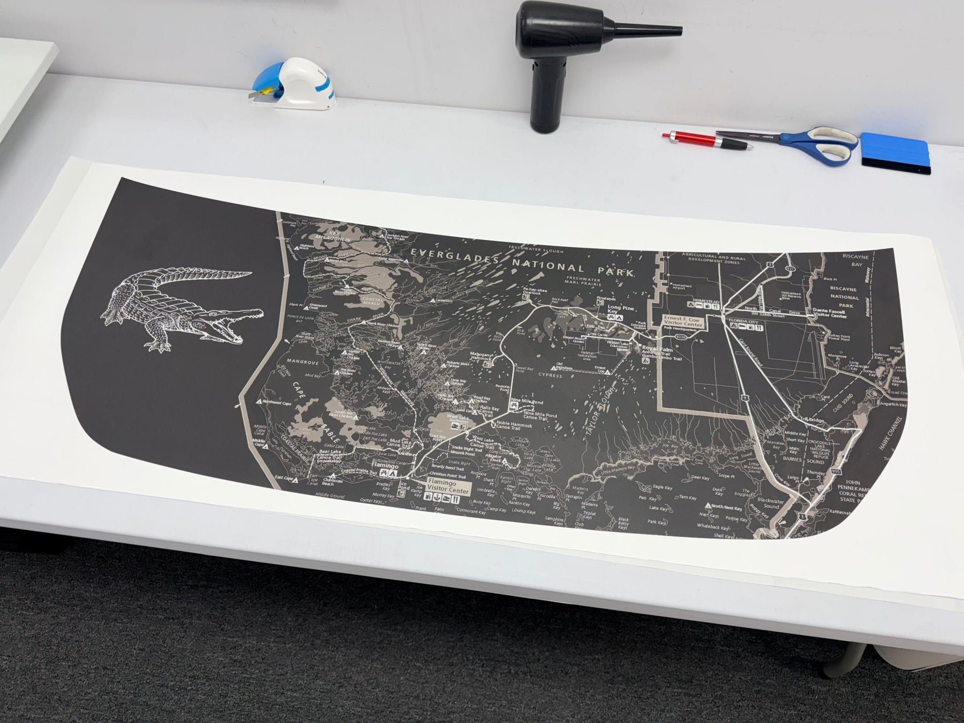 Stealth Clear Everglades Topographic Map Hood Overlay - 2021+ Bronco - Speedlogix