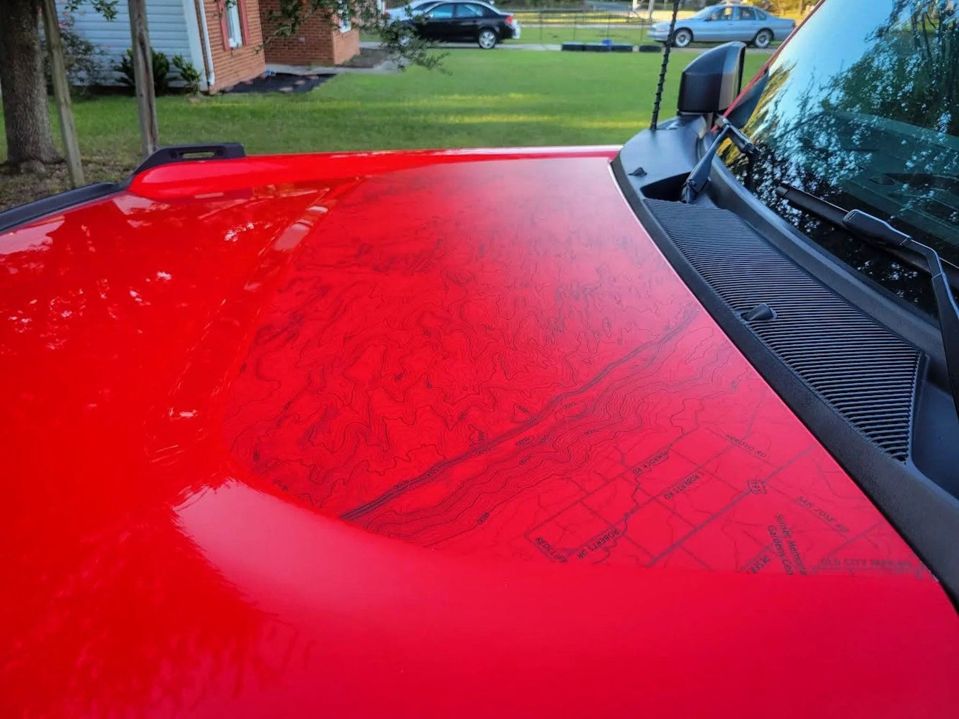 Stealth Clear Moab Topographic Map Hood Overlay - 2021+ Bronco - Speedlogix