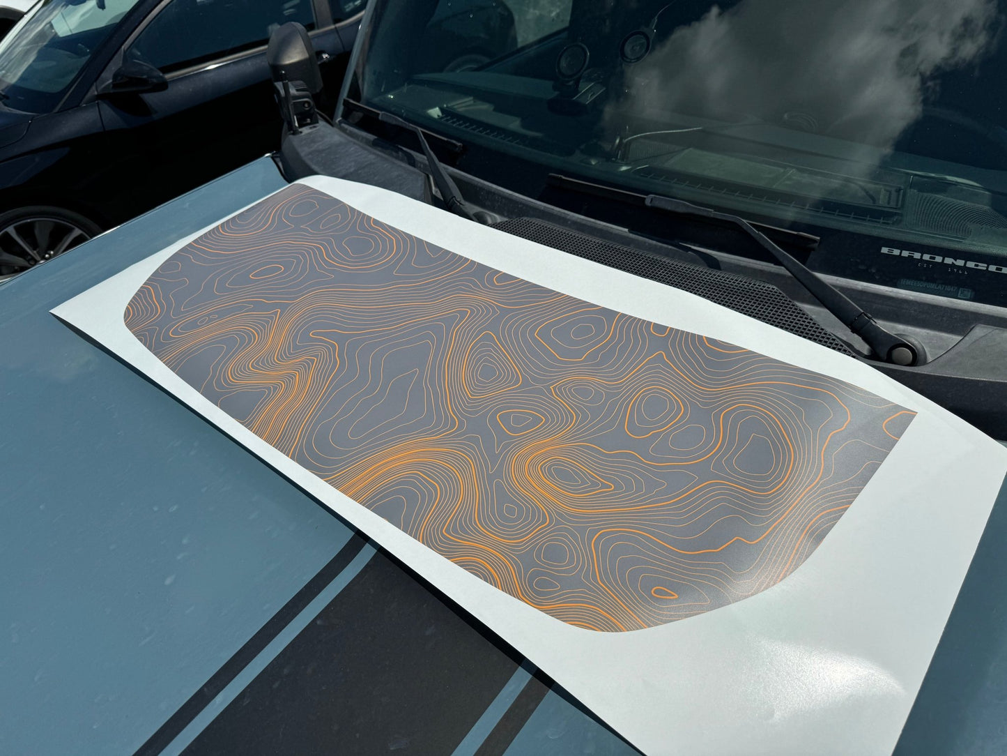 Stealth Topographic Map Hood Overlay (Printed Series) - 2021+ Bronco - Speedlogix