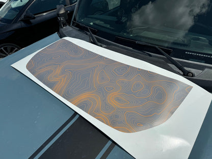 Stealth Topographic Map Hood Overlay (Printed Series) - 2021+ Bronco - Speedlogix