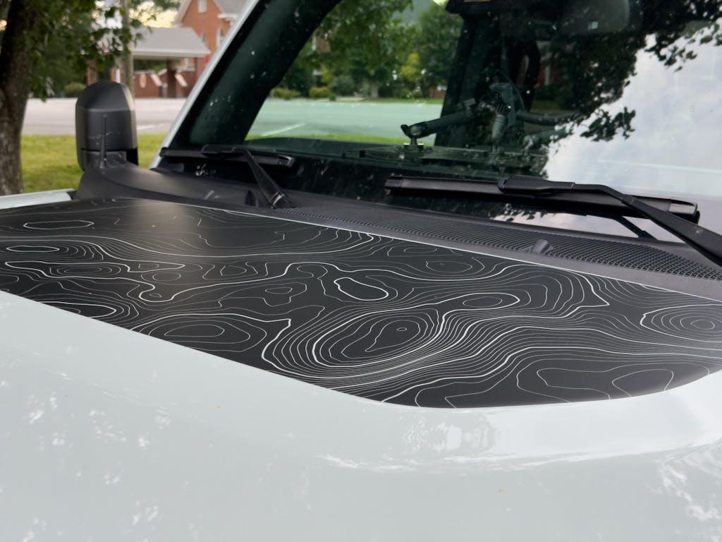 Stealth Topographic Map Hood Overlay (Printed Series) - 2021+ Bronco - Speedlogix