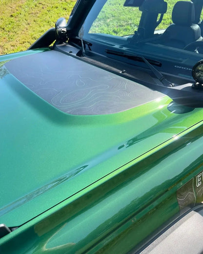 Stealth Topographic Map Hood Overlay (Printed Series) - 2021+ Bronco - Speedlogix