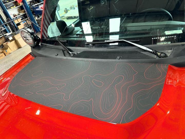 Stealth Topographic Map Hood Overlay (Printed Series) - 2021+ Bronco - Speedlogix