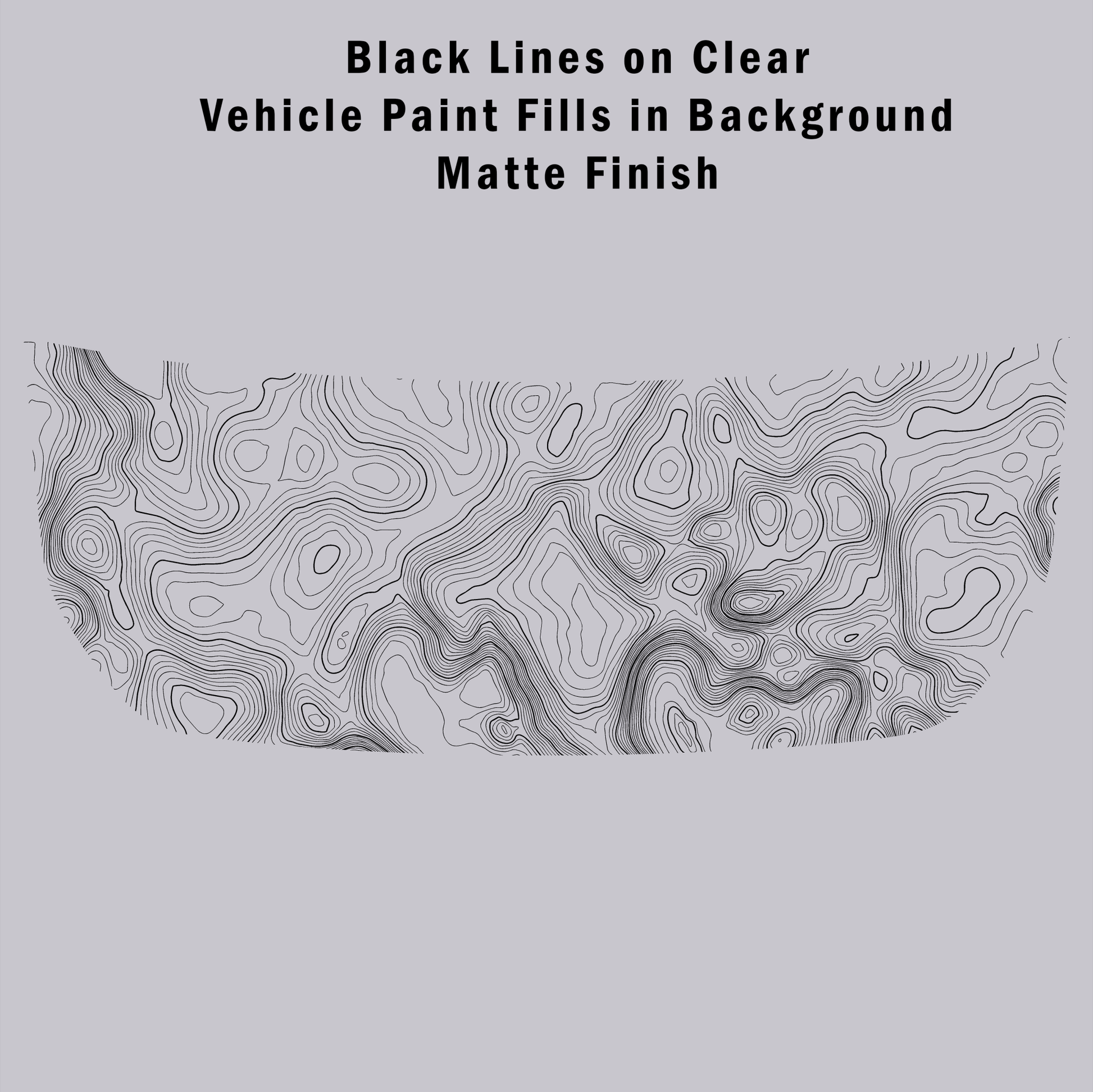 Stealth Topographic Map Hood Overlay (Printed Series) - 2021+ Bronco - Speedlogix
