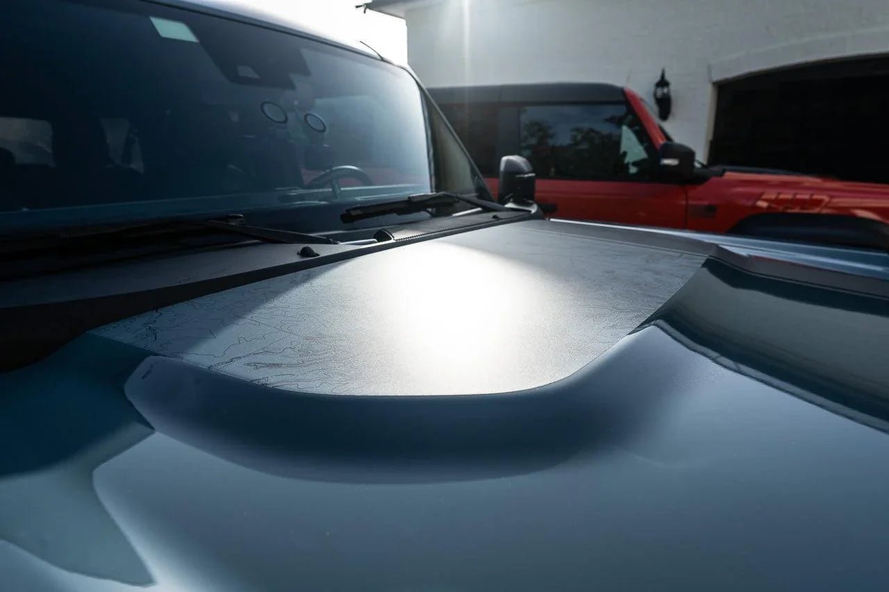 Stealth Topographic Map Hood Overlay (Printed Series) - 2021+ Bronco - Speedlogix