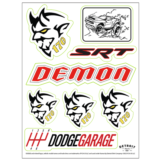 Sticker - Dodge Demon 170 - Sheet - Speedlogix