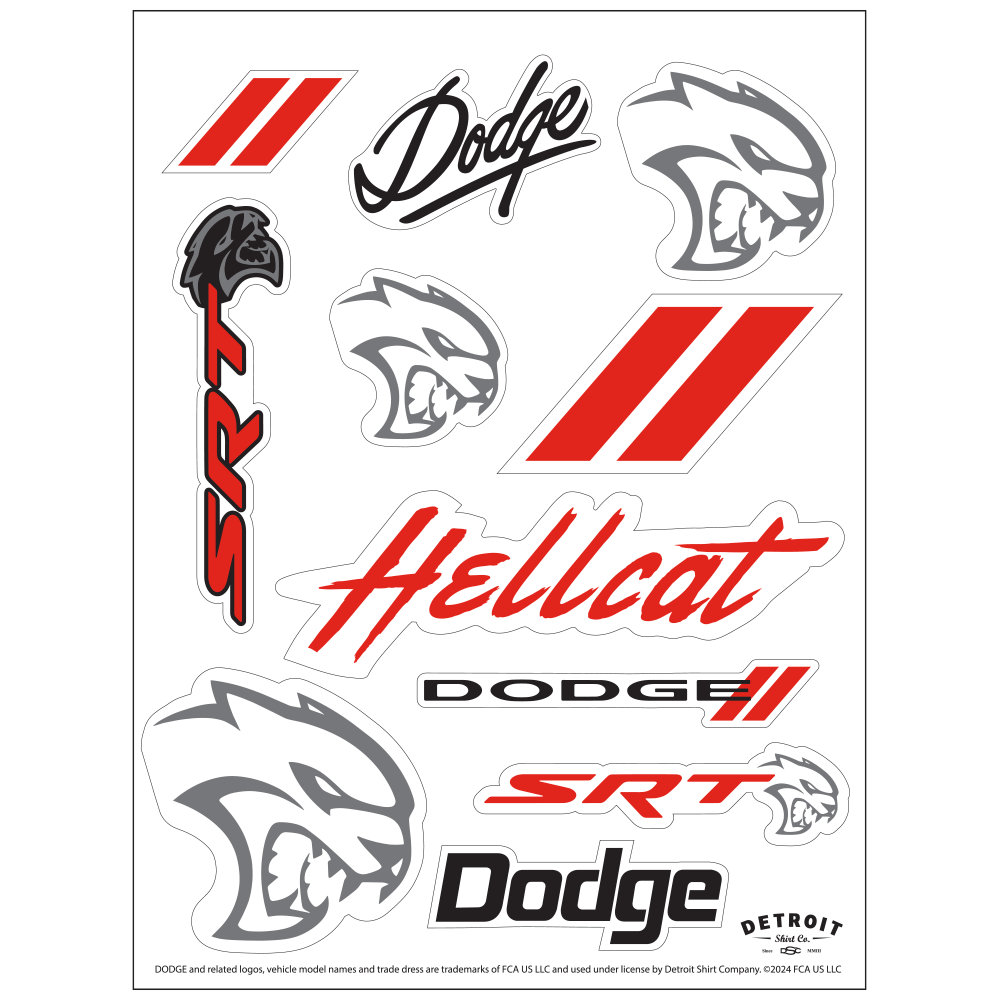 Sticker - Dodge Hellcat - Sheet - Speedlogix