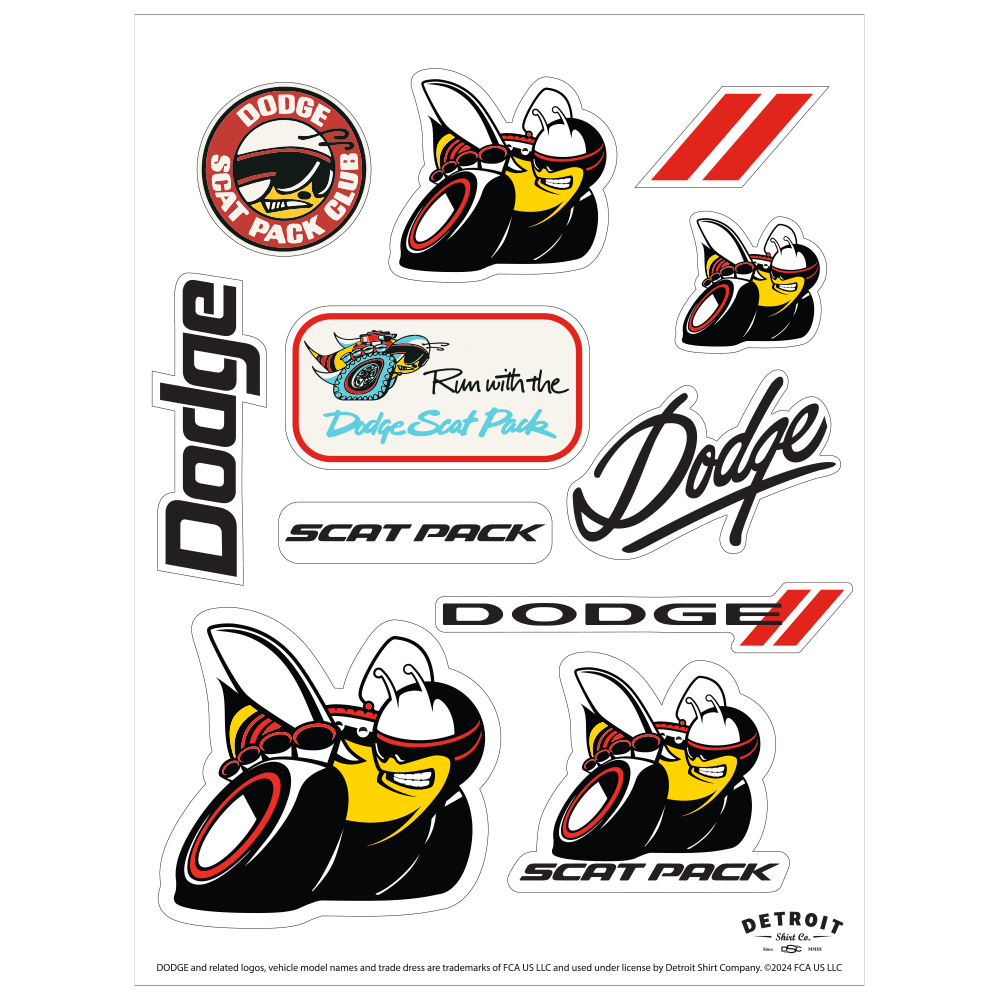 Sticker - Dodge Scat Pack - Sheet - Speedlogix