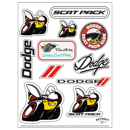 Sticker - Dodge Scat Pack - Sheet - Speedlogix