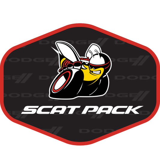Sticker - Dodge Scat Pack with Rhombus Hex - Speedlogix