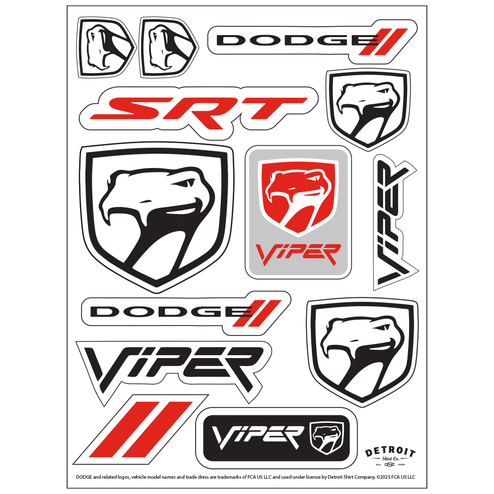 Sticker - Dodge Viper Sneaky Pete - Sheet - Speedlogix