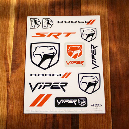 Sticker - Dodge Viper Sneaky Pete - Sheet - Speedlogix