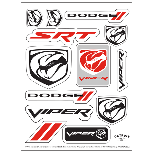 Sticker - Dodge Viper Stryker - Sheet - Speedlogix