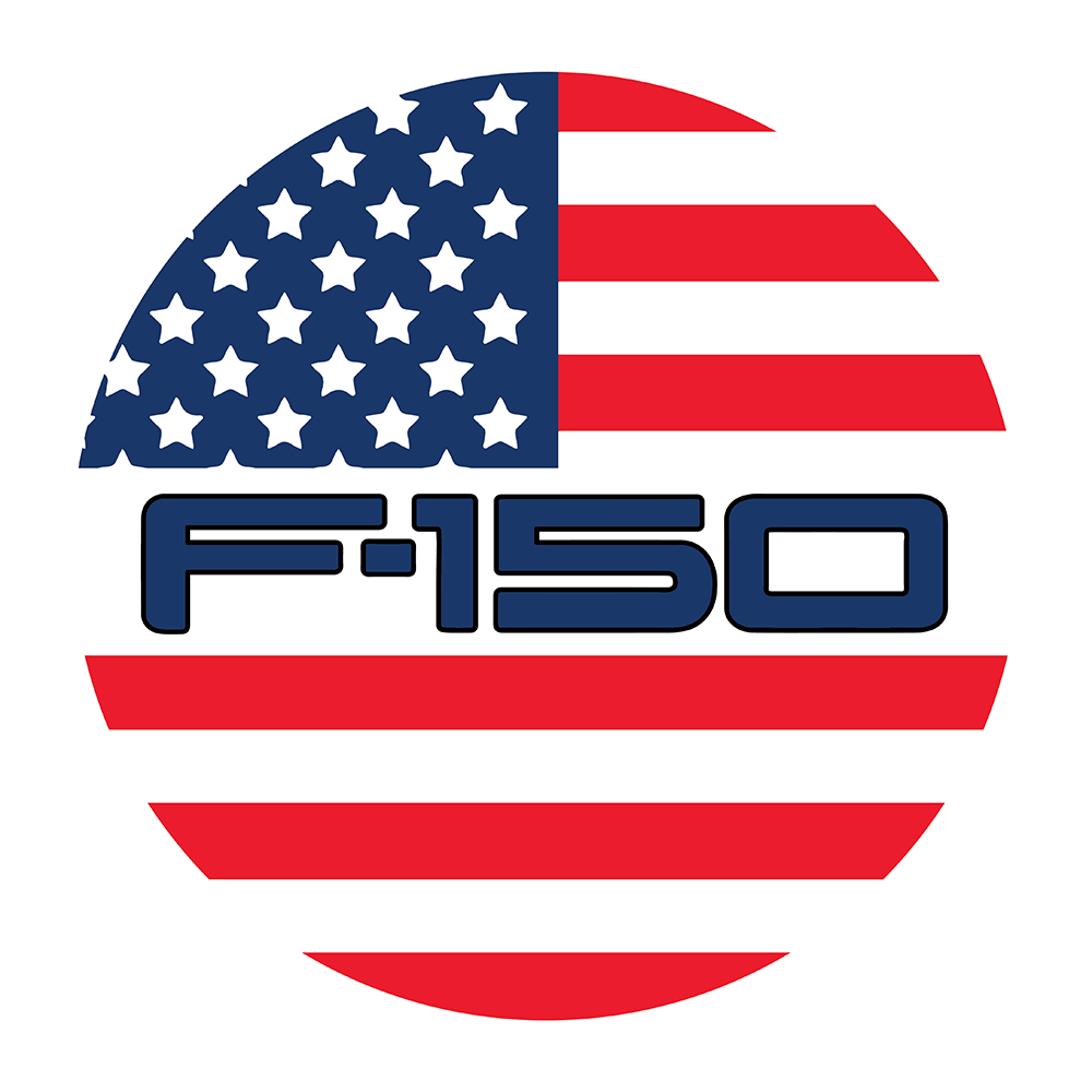 Sticker - Ford Trucks F - 150 Flag - Round - Speedlogix