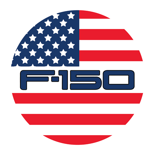 Sticker - Ford Trucks F - 150 Flag - Round - Speedlogix