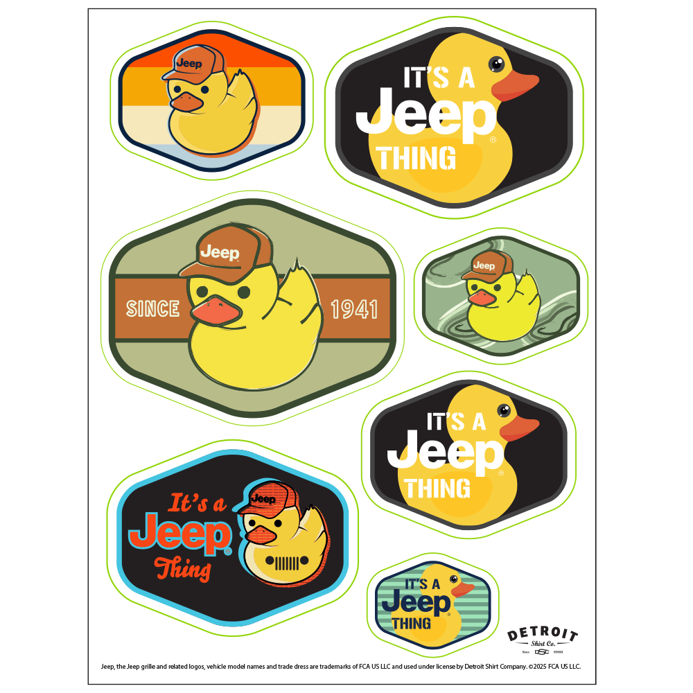 Sticker - Jeep® Duck Hexagon - Sheet - Speedlogix