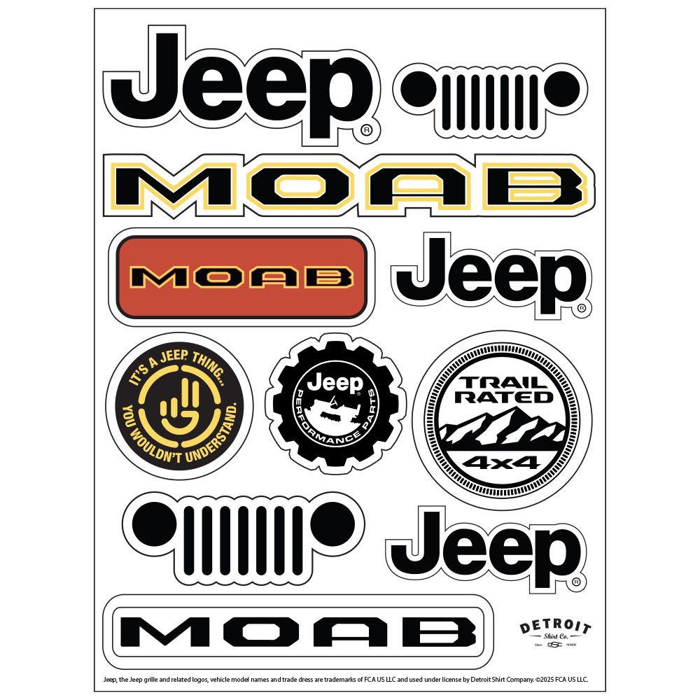 Sticker - Jeep® MOAB - Sheet - Speedlogix