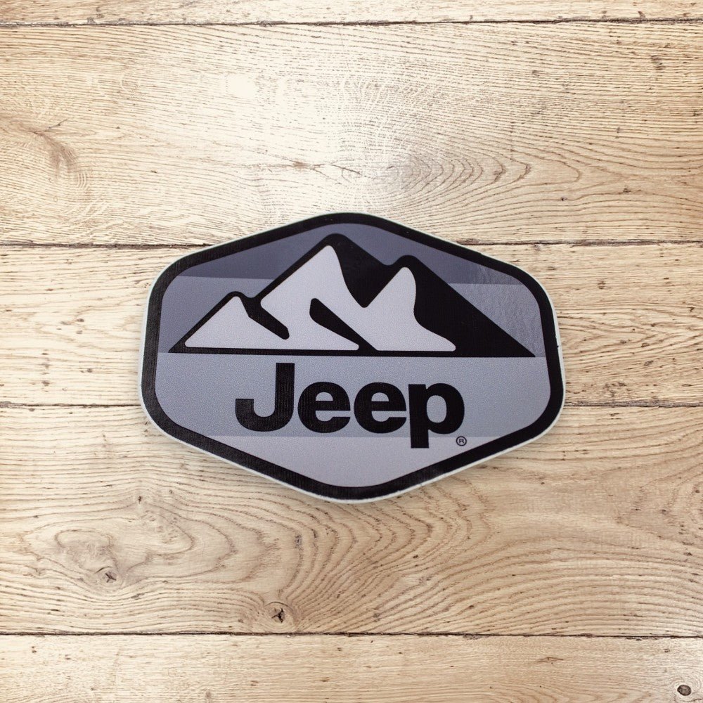 Sticker - Jeep® Mountain Hex - Greyscale - Speedlogix