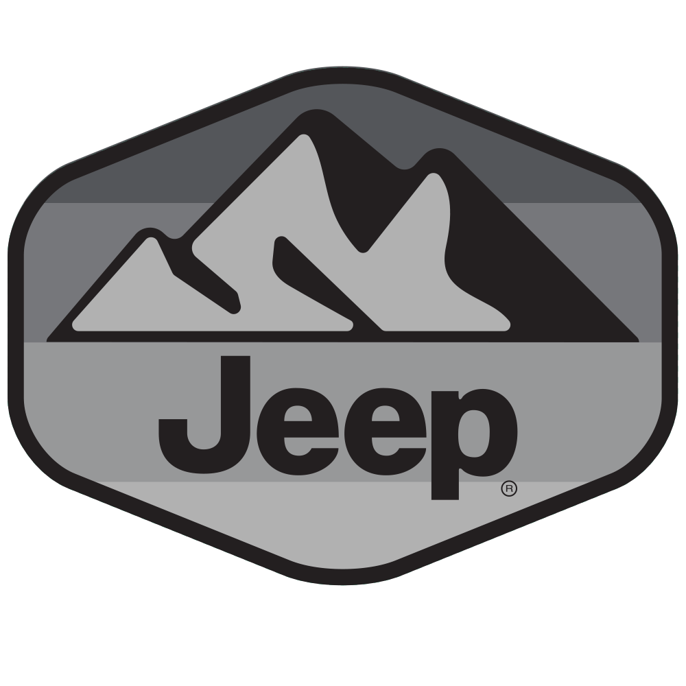 Sticker - Jeep® Mountain Hex - Greyscale - Speedlogix