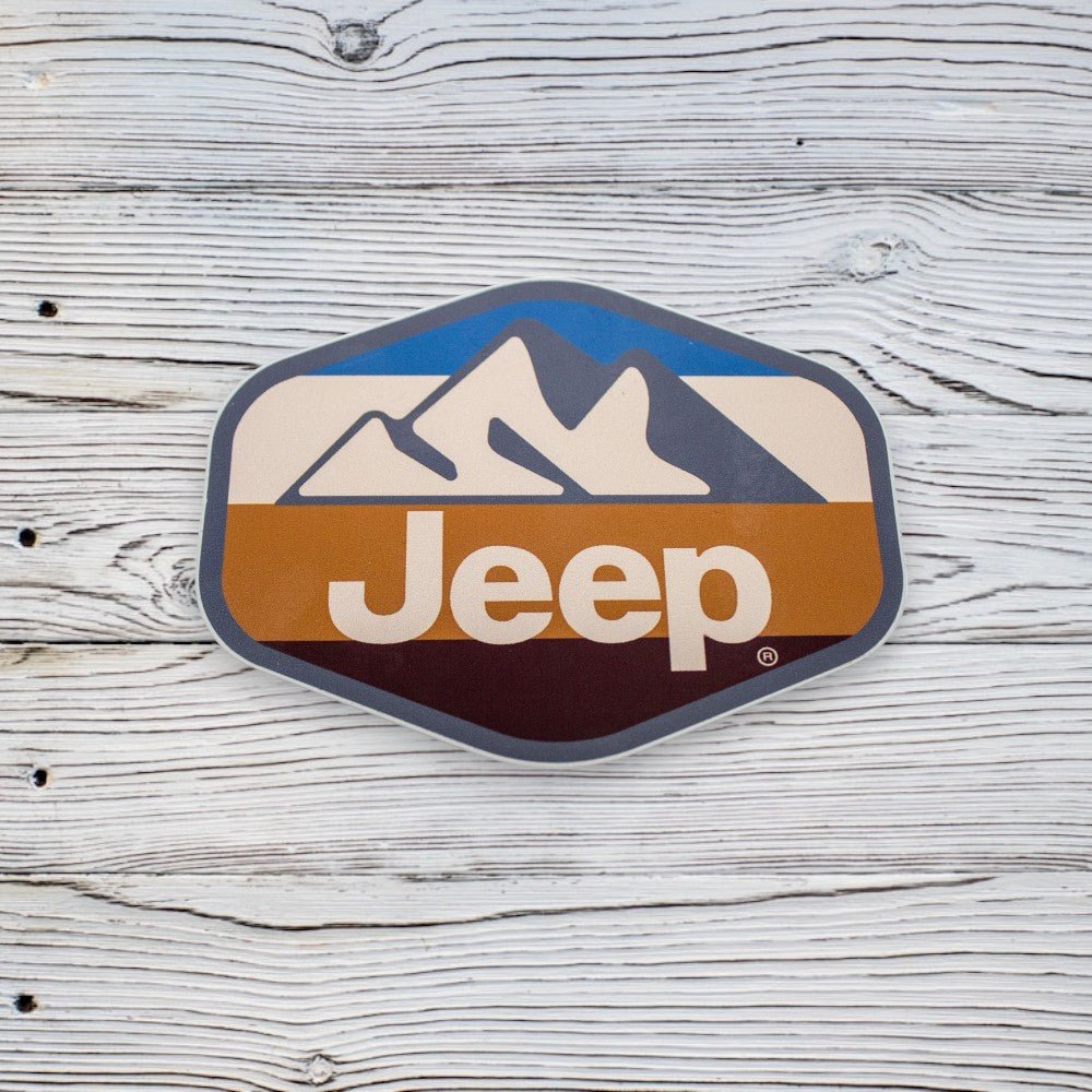 Sticker - Jeep® Mountain Hex - Khaki - Speedlogix