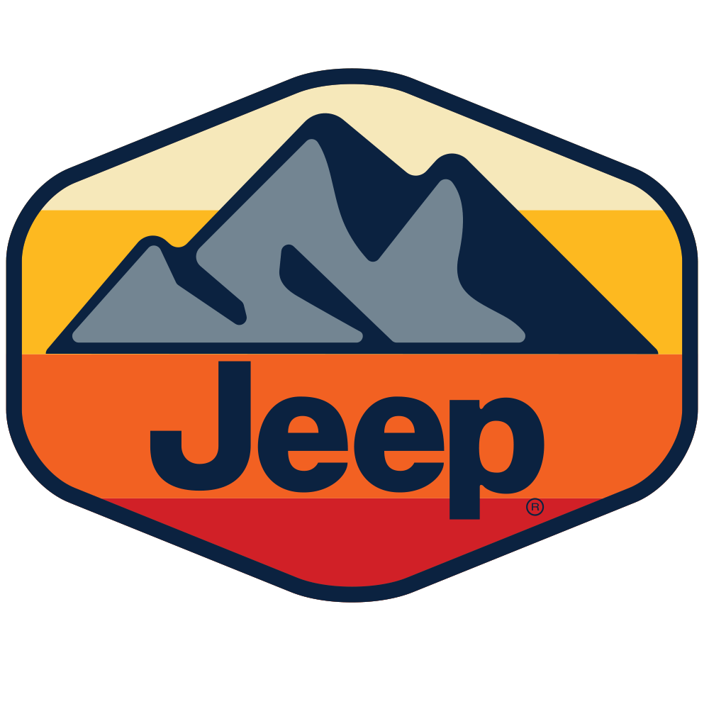Sticker - Jeep® Mountain Hex - Navy - Speedlogix