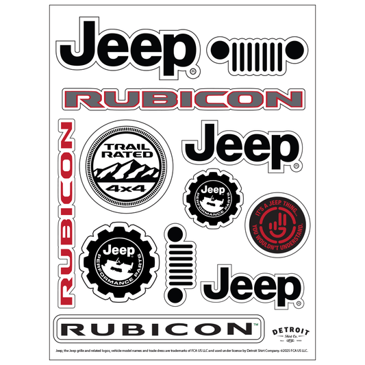Sticker - Jeep® Rubicon - Sheet - Speedlogix