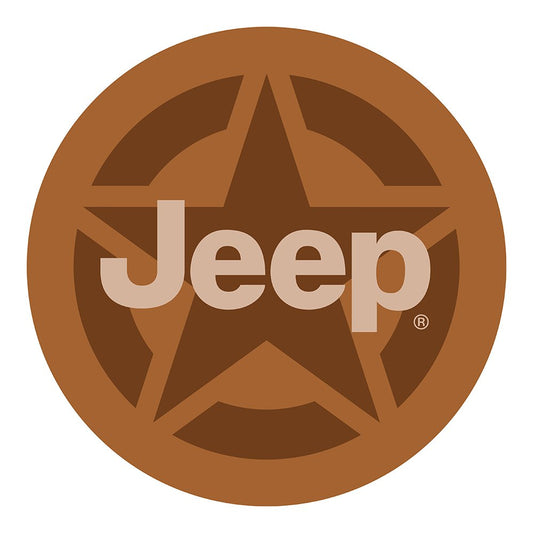 Sticker - Jeep® Star Brown and Tan - Round - Speedlogix