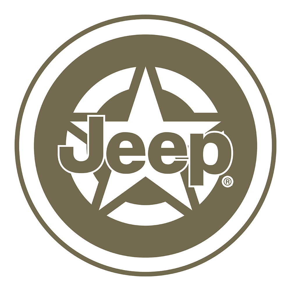 Sticker - Jeep® Star Green and White - Round - Speedlogix