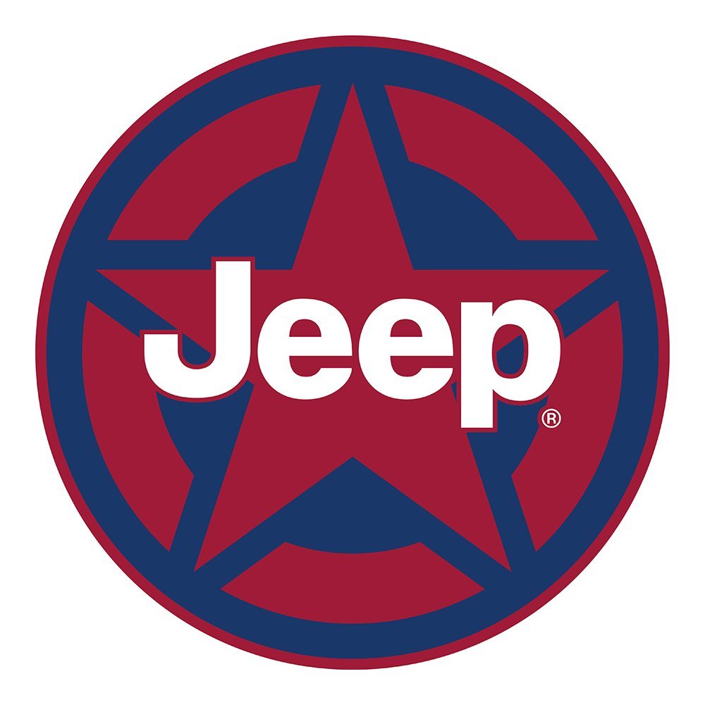 Sticker - Jeep® Star Red and Blue - Round - Speedlogix