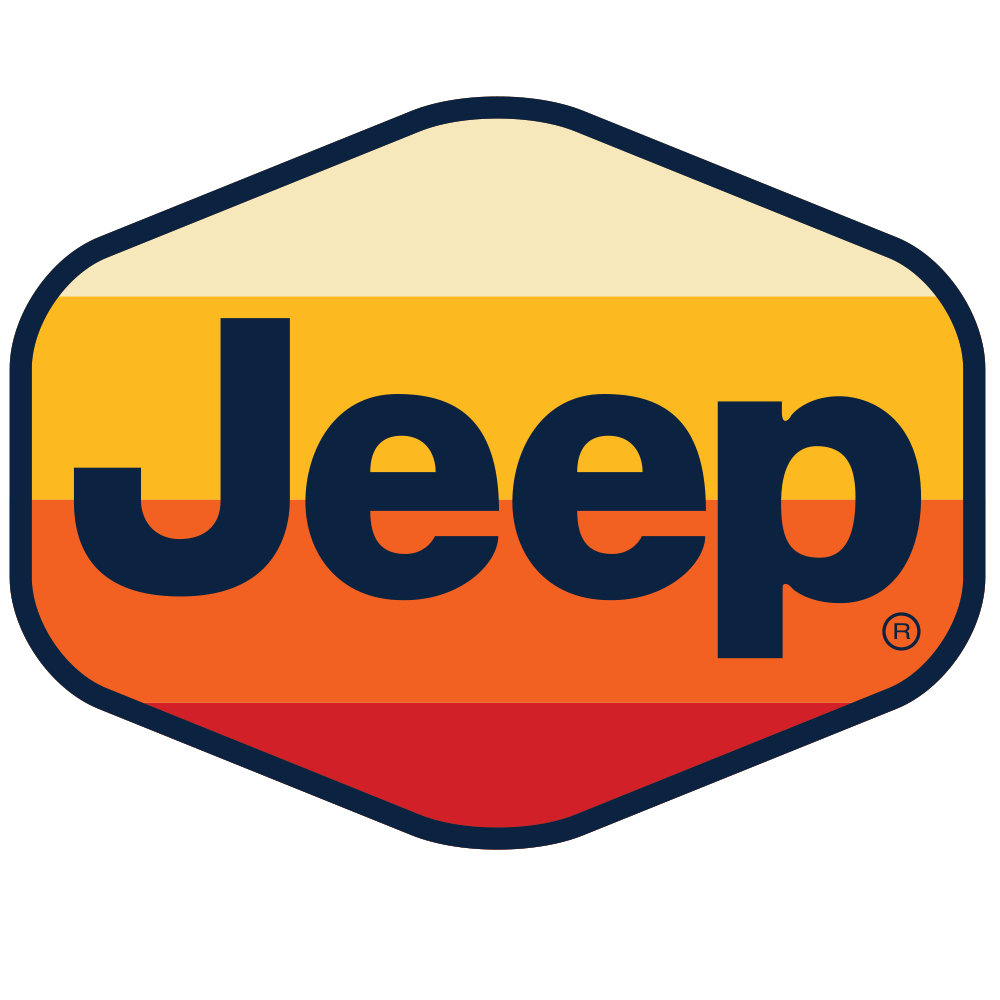 Sticker - Jeep® Text Stripes Hex - Speedlogix