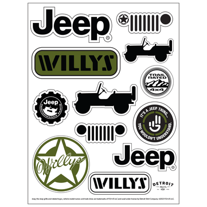 Sticker - Jeep® Willys - Sheet - Speedlogix