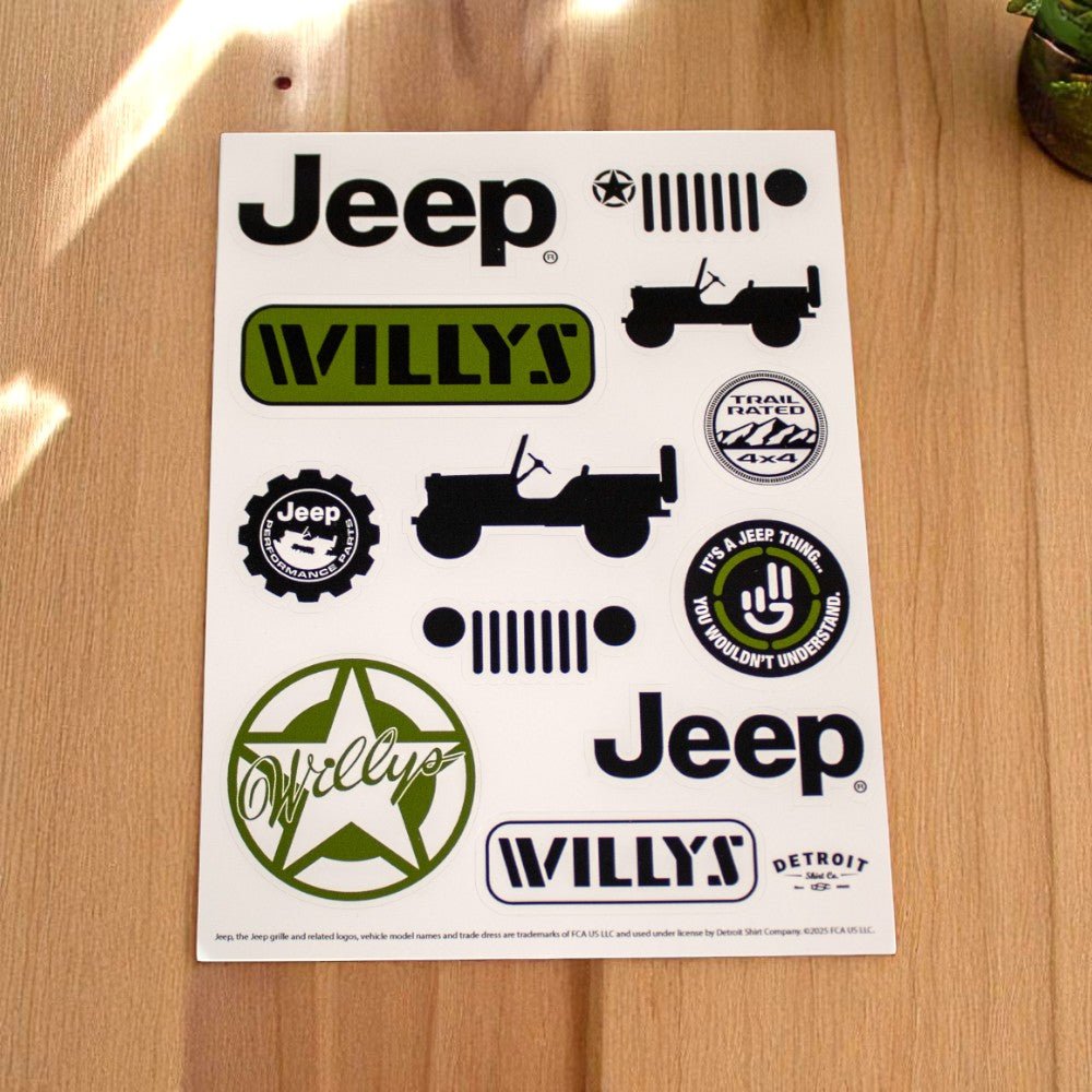 Sticker - Jeep® Willys - Sheet - Speedlogix