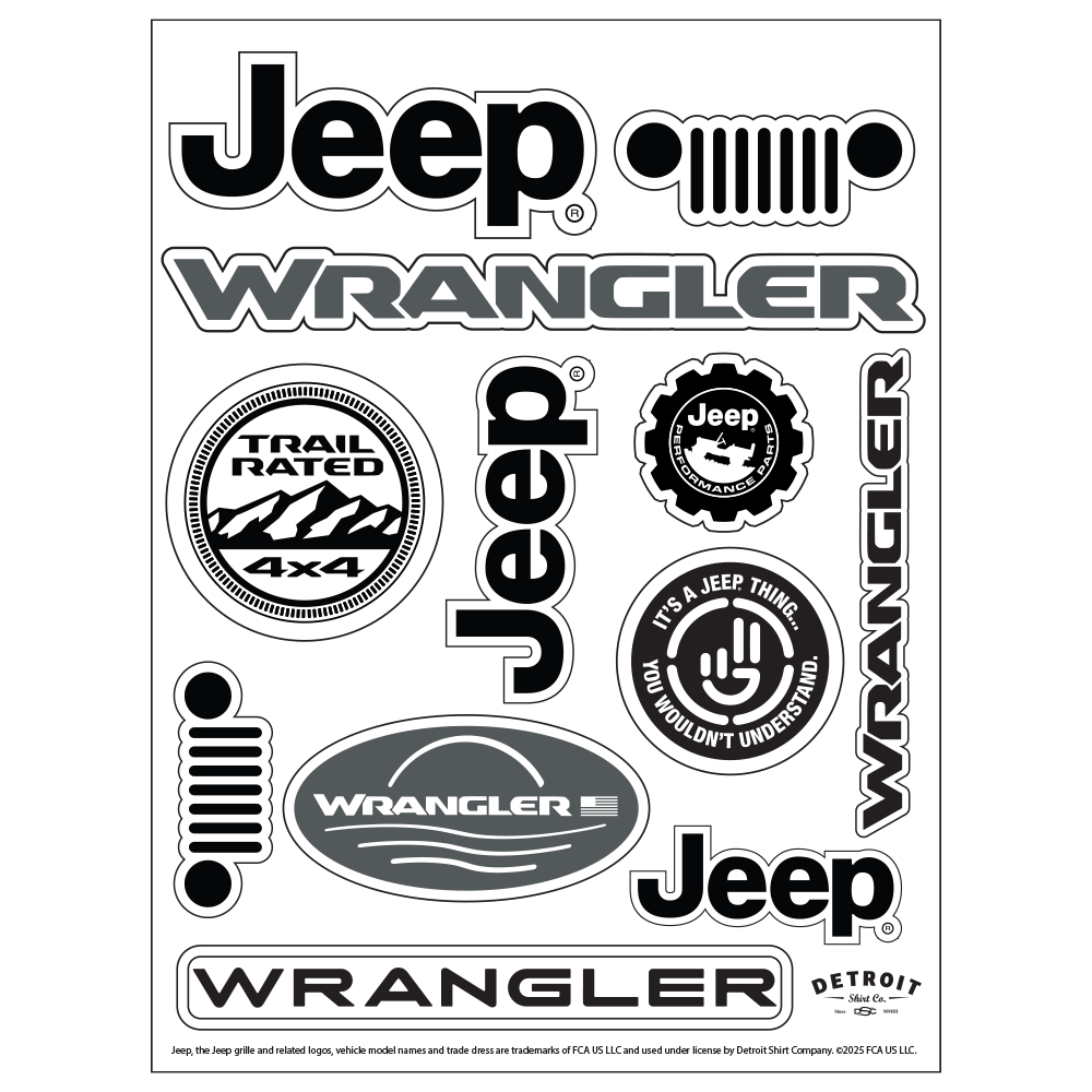 Sticker - Jeep® Wrangler - Sheet - Speedlogix