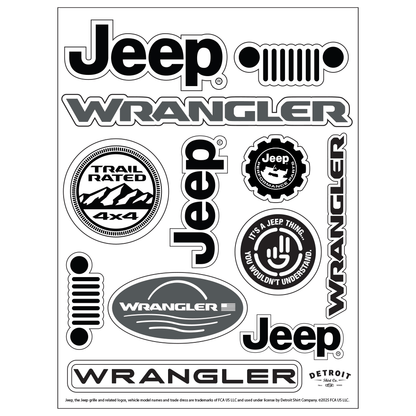 Sticker - Jeep® Wrangler - Sheet - Speedlogix
