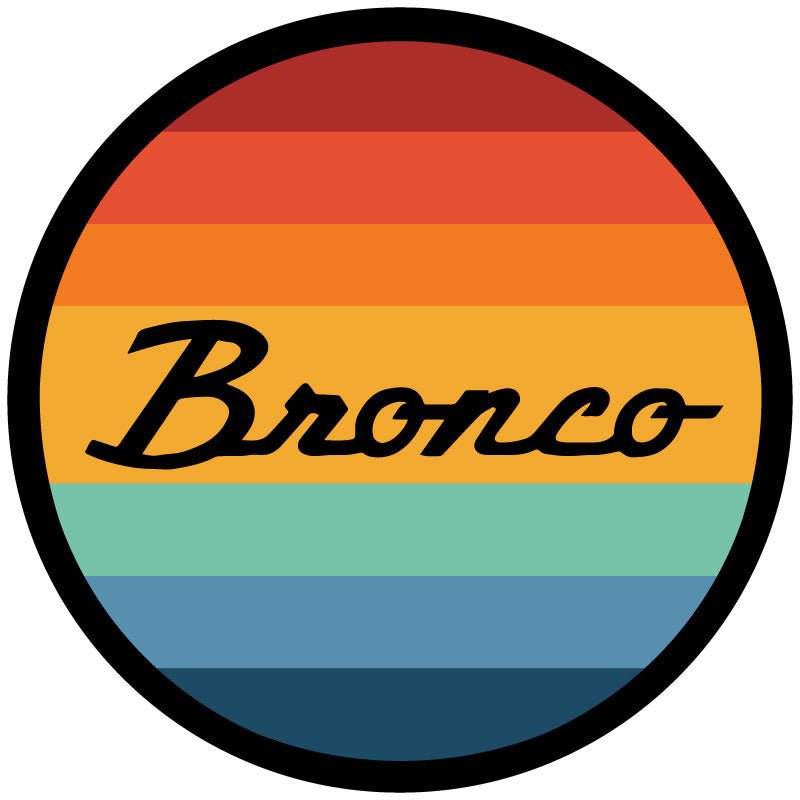 Striped Colored Vintage Bronco Spare Tire Cover - Speedlogix