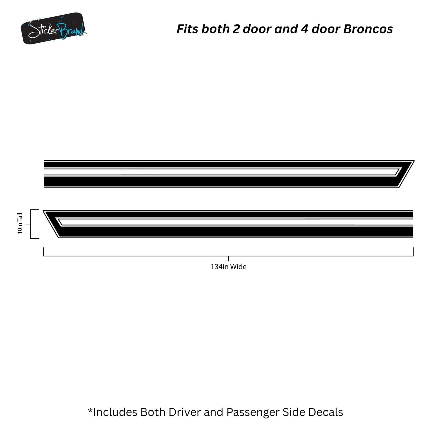 Stripes Graphic Decal for Ford Bronco. 7029 - Speedlogix