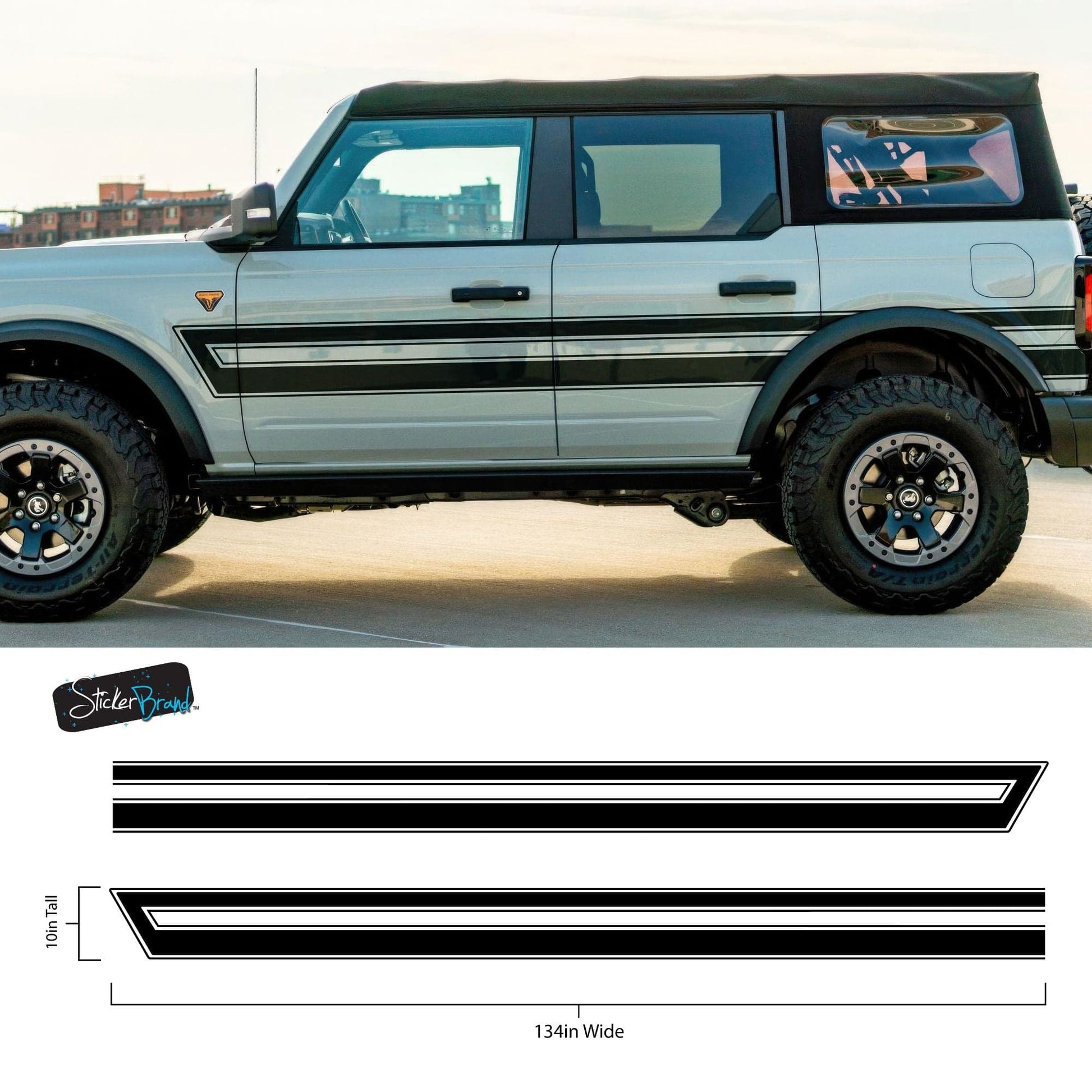 Stripes Graphic Decal for Ford Bronco. 7029 - Speedlogix