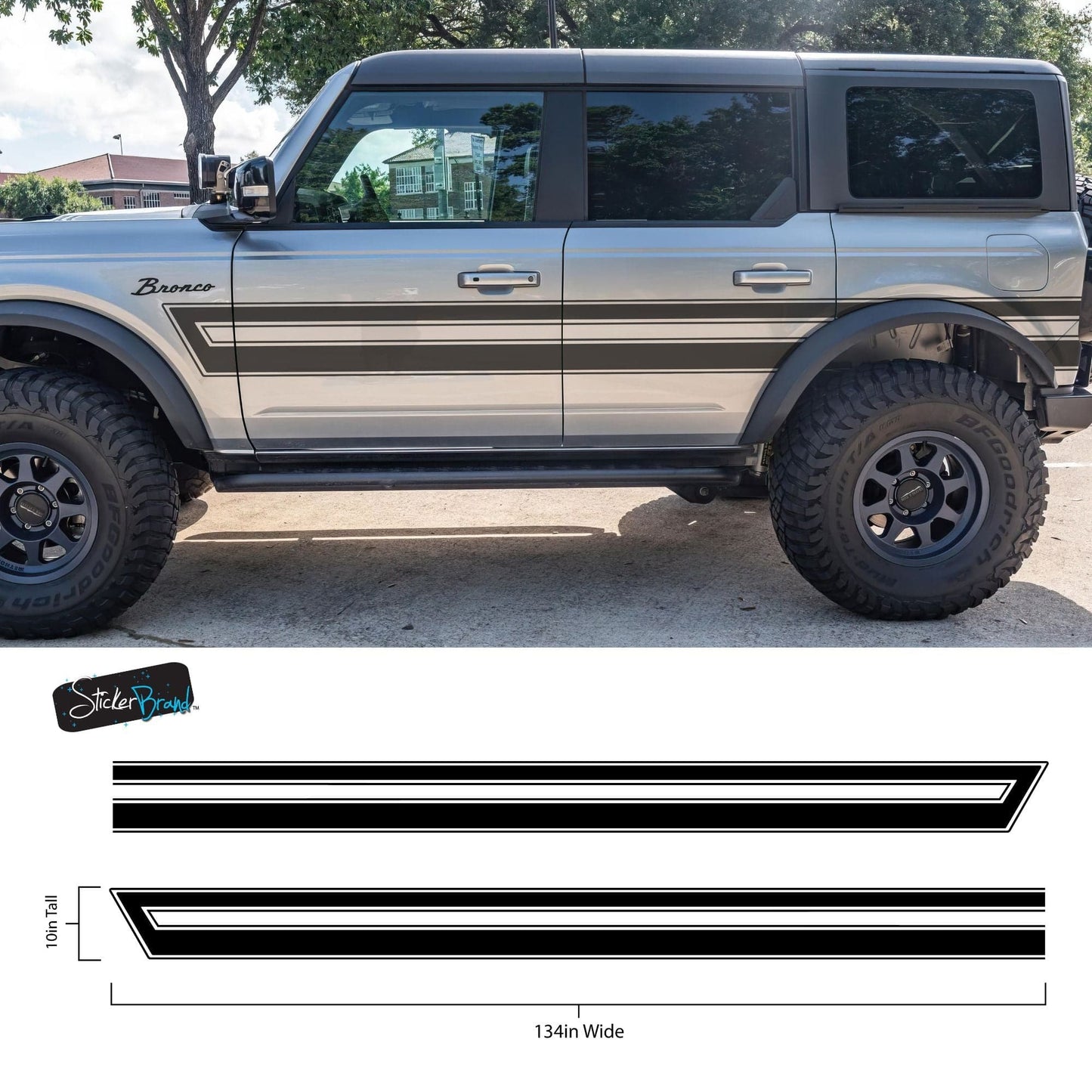 Stripes Graphic Decal for Ford Bronco. 7029 - Speedlogix